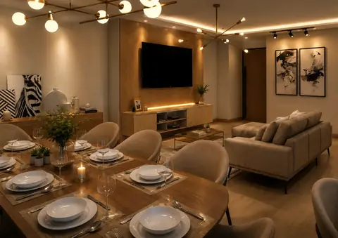 Sala de un departamento de Torre Blanca