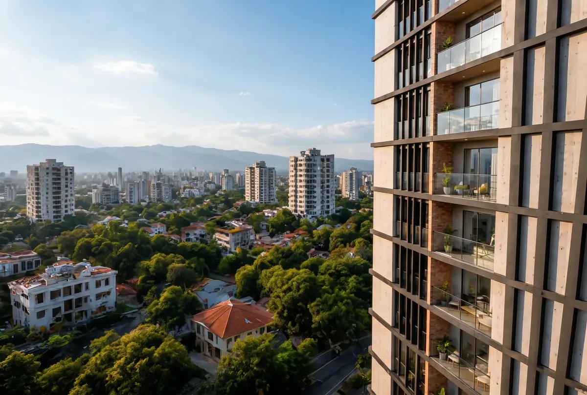 Vista desde un balcón hacia la Zona Norte